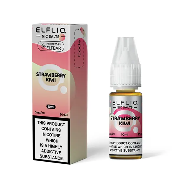  Strawberry Kiwi Nic Salt E-Liquid by Elf Bar Elfliq Salts 10ml 